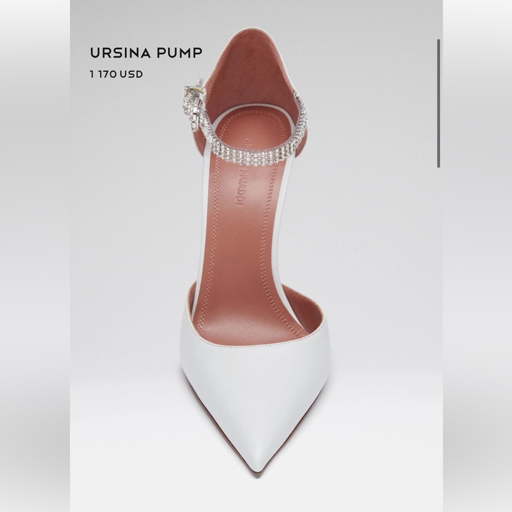 Ursina Pump - White Heels - Amina Muaddi Ursina - 39